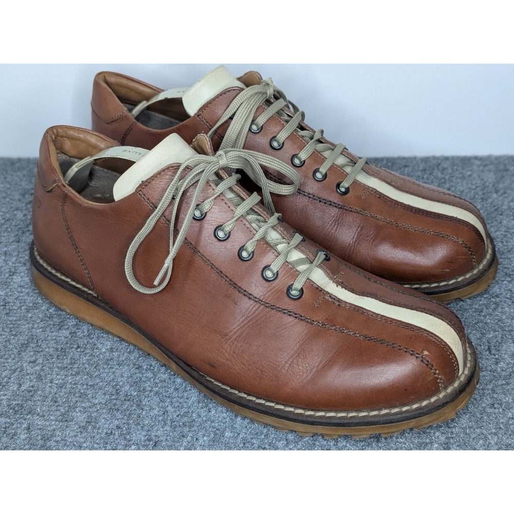 Vintage Skechers Laced Shoes Mens Size 11 Brown Leather Bowling Y2K Chunky